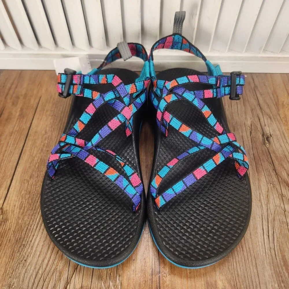 Chaco ZX/1 Ecotread Kids Sz 3 M Break Teal Hiking Beach Strappy Sandals J180264